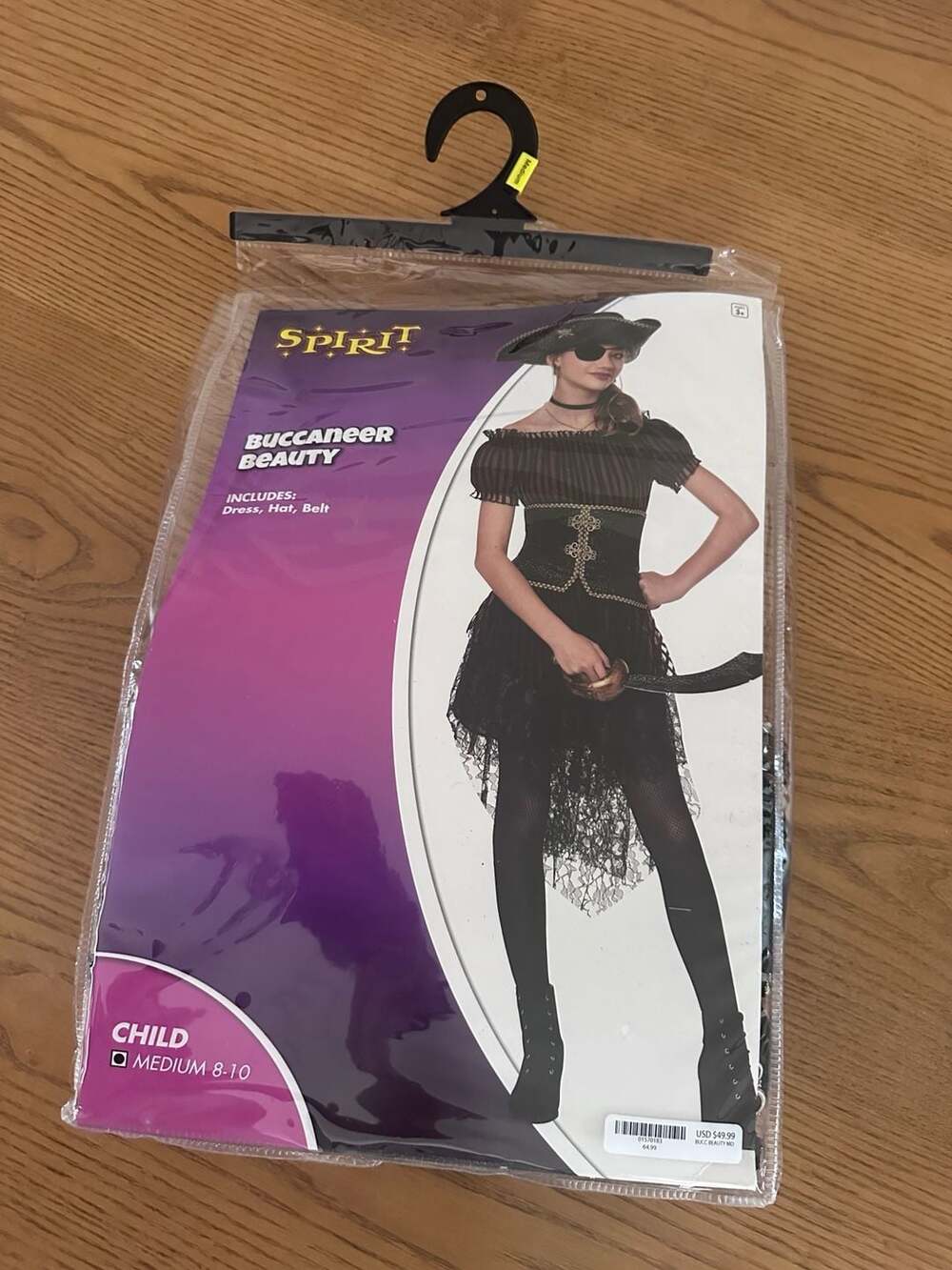 Spirit Halloween Buccaneer Beauty Child Costume Size Medium 8-10